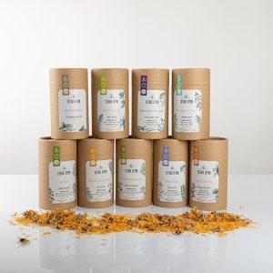 A set of organic tea infusions